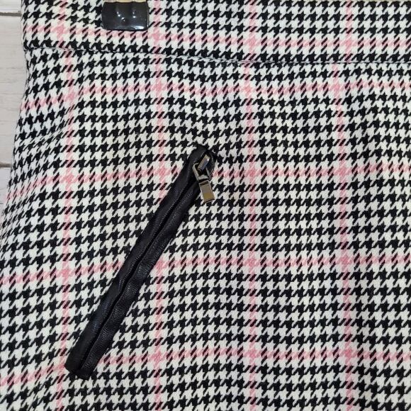 Mayoral Skirt Black & Pink Houndstooth Check with Ruffle Hem  Size 16 - Picture 8 of 12
